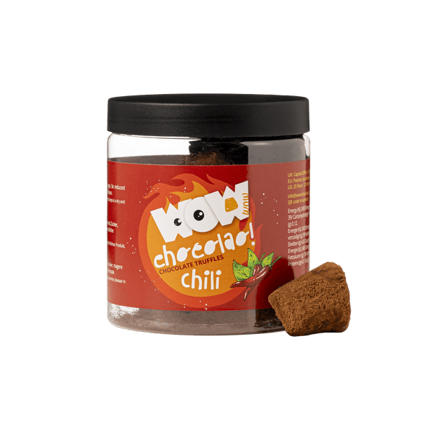 Chili Schokoladen-Trüffel Geschenkglas 130g | Würzige Gourmet-Schokolade