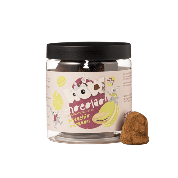 Pistazien Macaroon Schokoladentrüffel - 130g Oster-Geschenkglas