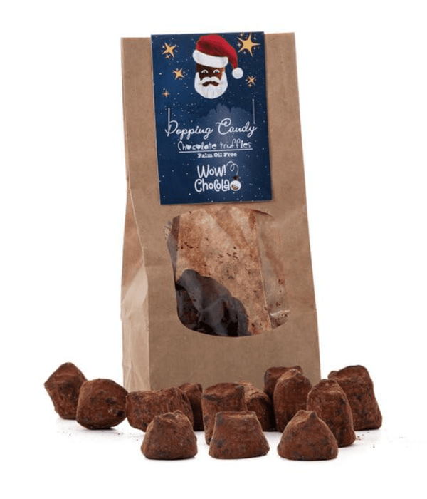 Knisternde Bonbon-Schokoladentrüffel - Weihnachtsedition - Biologisch abbaubarer Beutel 130g