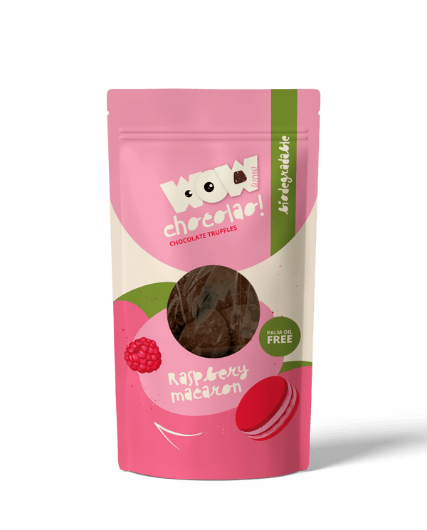 Macaron framboise - Sac biodégradable 200g