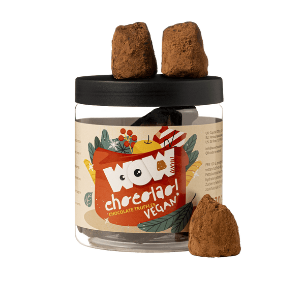 Pot cadeau de truffes de Noël végan 130g | Chocolat de fête sans produits laitiers