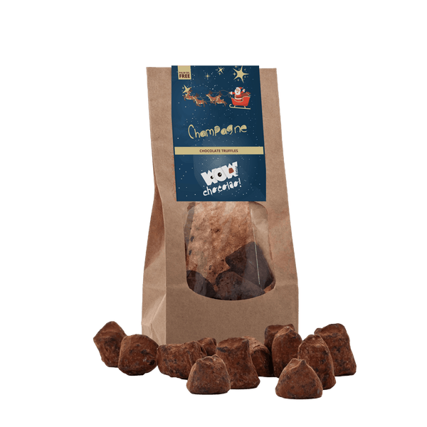 Truffe au chocolat au champagne - Édition Noël - Sac biodégradable 130g