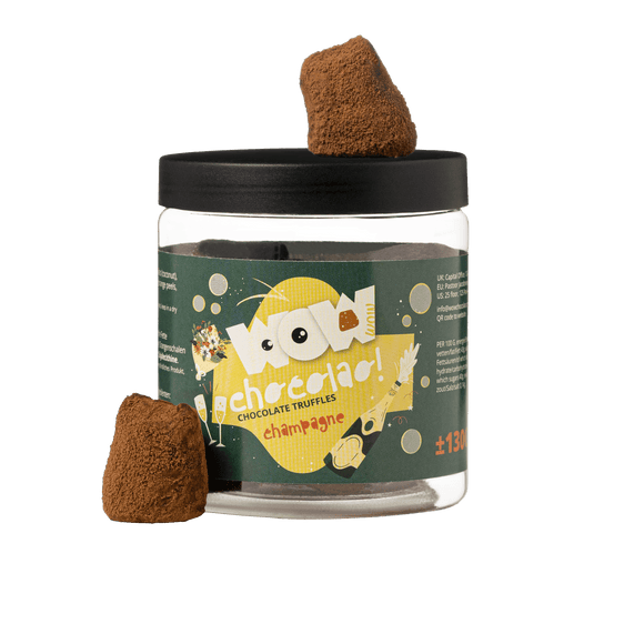 Champagne Mother’s Day Truffles Gift Jar 130g | Luxury Chocolate Gift - WOW Chocolao!