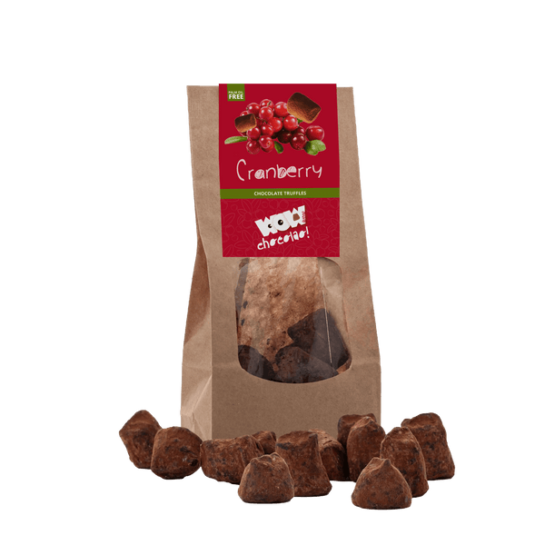 Truffes au chocolat aux canneberges - Sac biodégradable 130g
