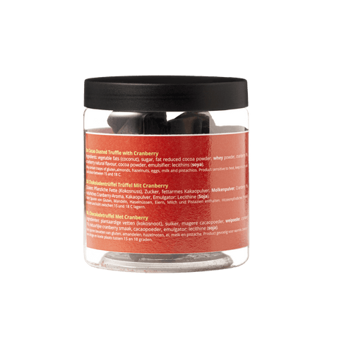 Cranberry Chocolate Truffles Gift Jar 130g | Fruity Luxury Chocolate - WOW Chocolao!
