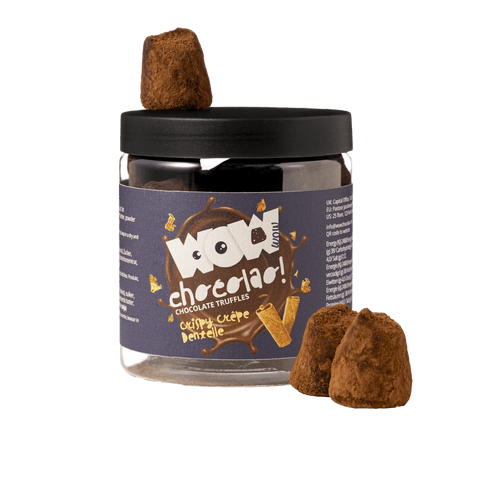 Crispy Crepe Dentelle Truffles Gift Jar 130g | Crunchy French Chocolate - WOW Chocolao!