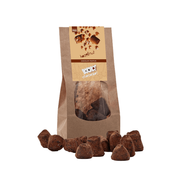 Hazelnut Chocolate Truffles - Biodegradable bag 130g - WOW Chocolao!