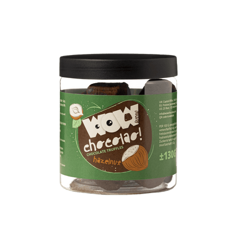 Hazelnut Chocolate Truffles Gift Jar 130g | Roasted Nut Chocolate - WOW Chocolao!