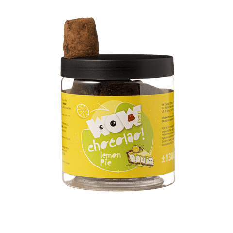 Lemon Pie Chocolate Truffles Gift Jar 130g | Crunchy Citrus Chocolate - WOW Chocolao!