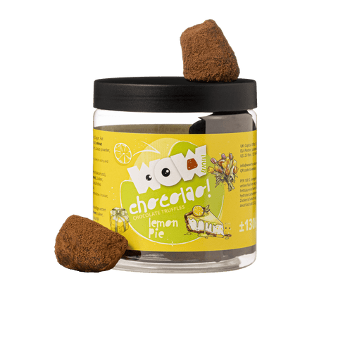 Lemon Pie Mother’s Day Truffles Gift Jar 130g | Floral Chocolate Gift - WOW Chocolao!