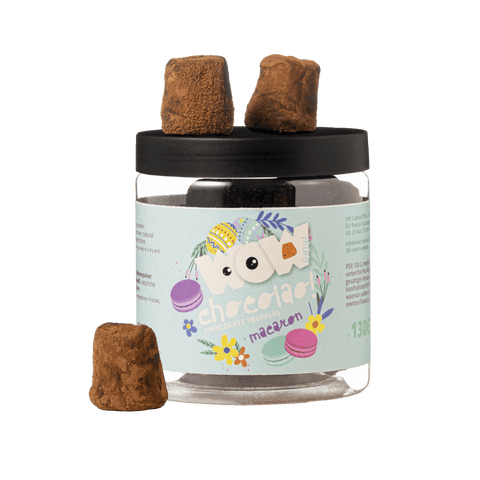 Macaron - Easter Chocolate Truffles - Gifting jar 130g - WOW Chocolao!