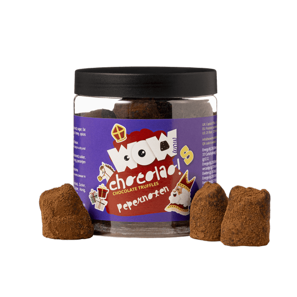 Pepernoten Schokoladen-Trüffel Geschenkglas 130g | Sinterklaas-Schokolade