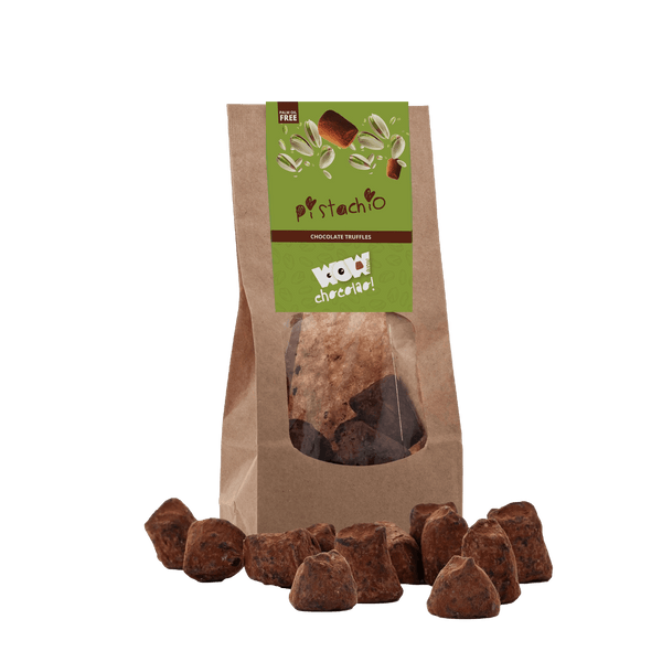 Truffes au chocolat à la pistache - Sacs biodégradables 130g
