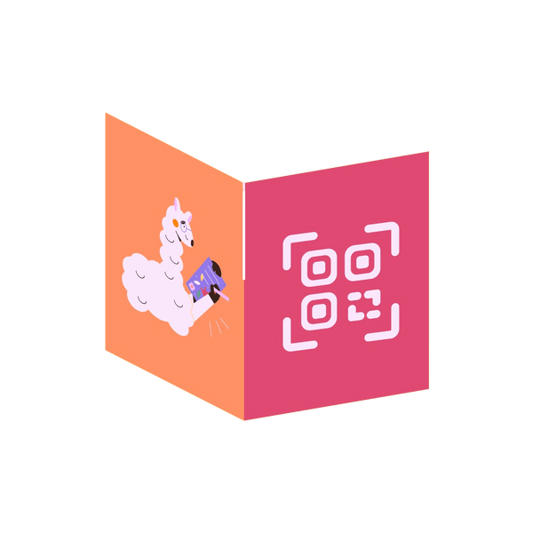 Carte de vœux imprimée avec code QR