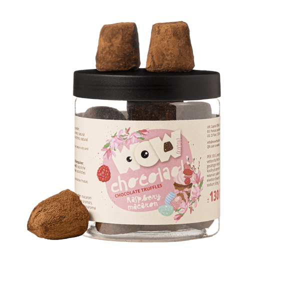 Himbeer Macaron Schokoladentrüffel - Oster-Geschenkglas 130g