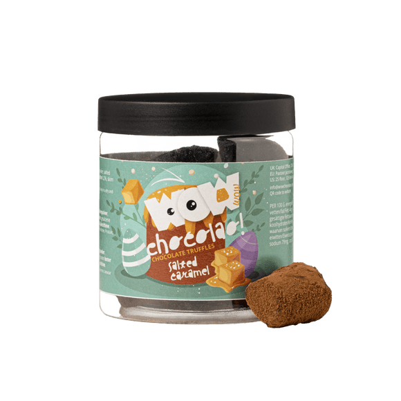 Salted Caramel chocolate truffles - Easter Gifting jar 130g - WOW Chocolao!