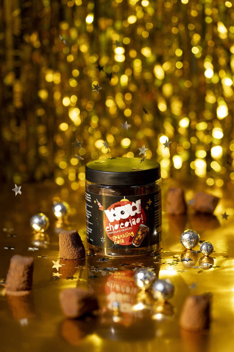Sparkling cola chocolate truffles - New year Edition - Gifting jar 130g - WOW Chocolao!