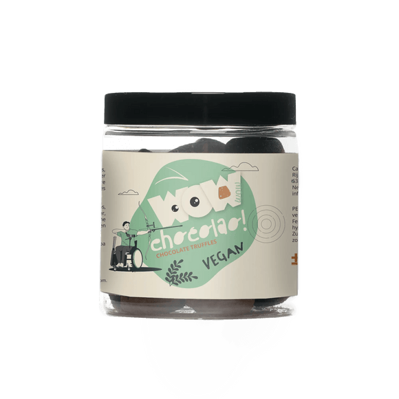 Vegan Chocolate Truffles - Paralympics Gifting Jar 130g - WOW Chocolao!