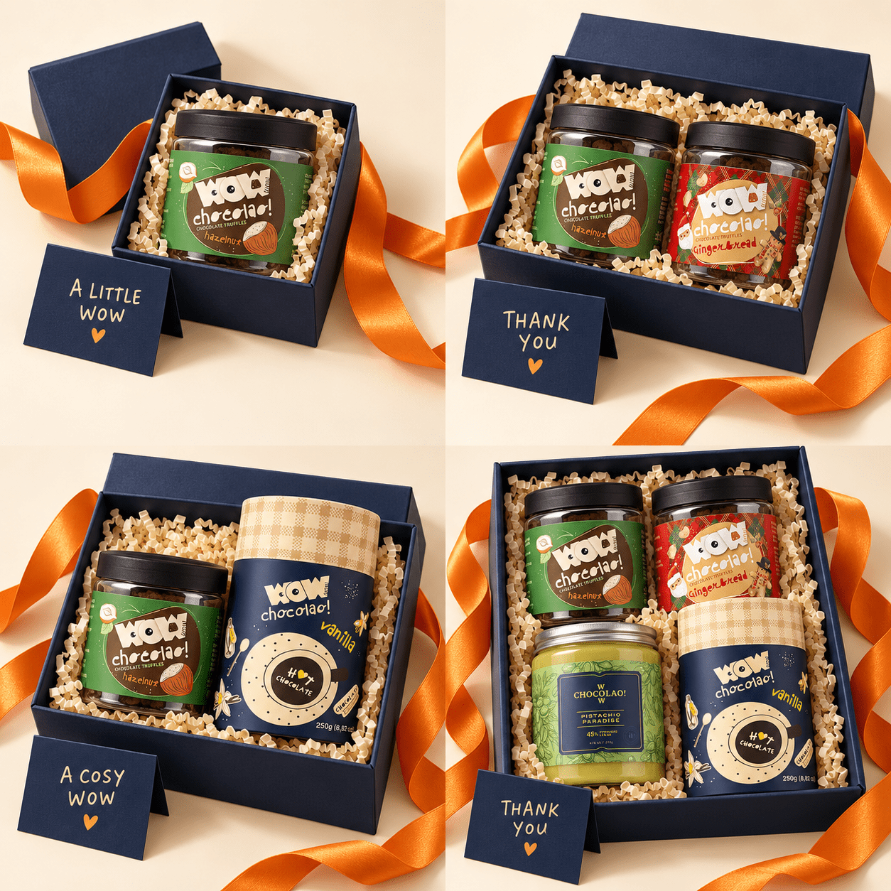 Ein bisschen WOW — Illustratives Verpackungs-Mockup für einen Geschenkkorb